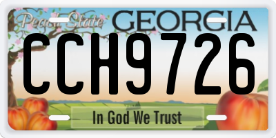 GA license plate CCH9726