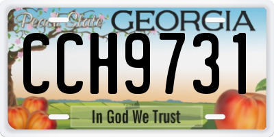 GA license plate CCH9731