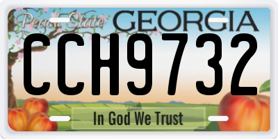 GA license plate CCH9732