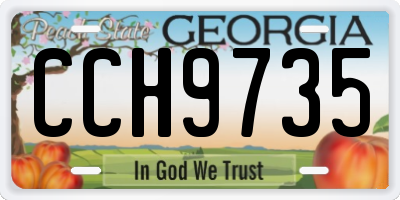 GA license plate CCH9735