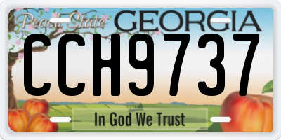 GA license plate CCH9737