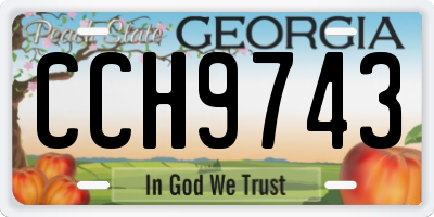 GA license plate CCH9743
