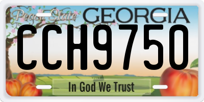 GA license plate CCH9750