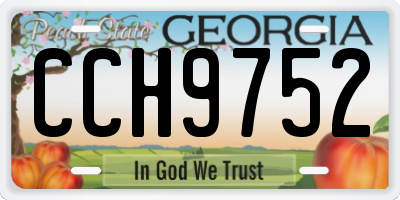 GA license plate CCH9752