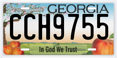 GA license plate CCH9755