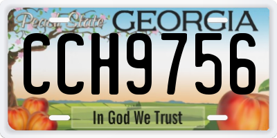 GA license plate CCH9756