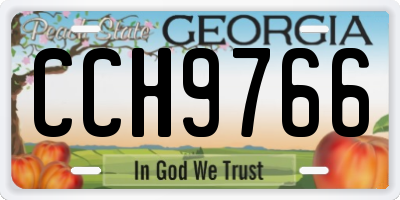 GA license plate CCH9766