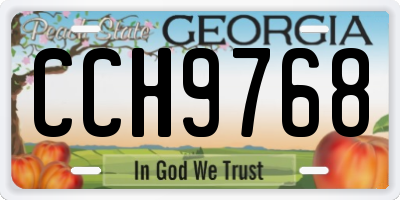 GA license plate CCH9768