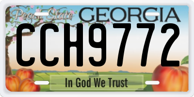 GA license plate CCH9772