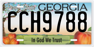 GA license plate CCH9788