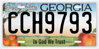 GA license plate CCH9793