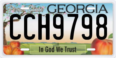 GA license plate CCH9798