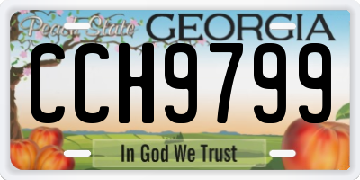 GA license plate CCH9799