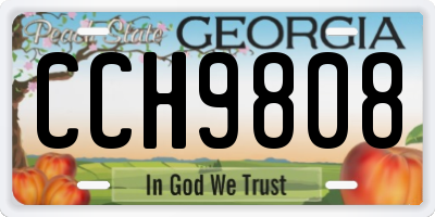 GA license plate CCH9808