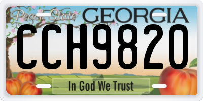 GA license plate CCH9820