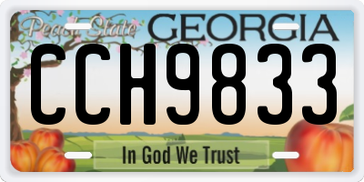 GA license plate CCH9833