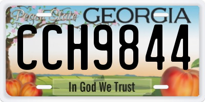GA license plate CCH9844