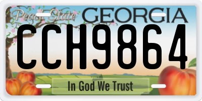 GA license plate CCH9864