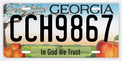 GA license plate CCH9867
