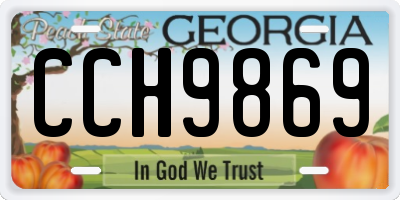 GA license plate CCH9869