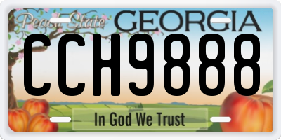 GA license plate CCH9888