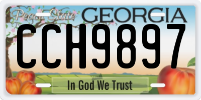 GA license plate CCH9897