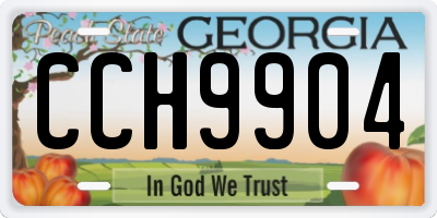 GA license plate CCH9904