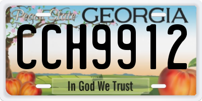 GA license plate CCH9912