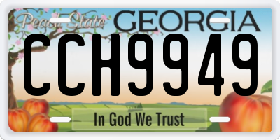 GA license plate CCH9949