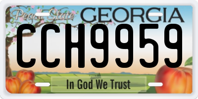 GA license plate CCH9959