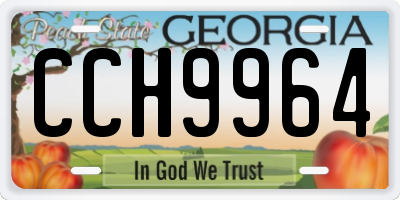 GA license plate CCH9964