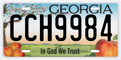 GA license plate CCH9984