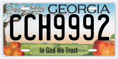 GA license plate CCH9992