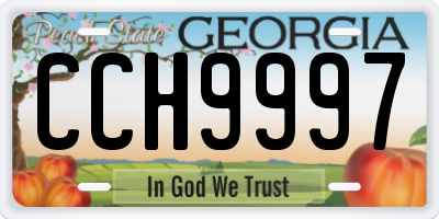 GA license plate CCH9997