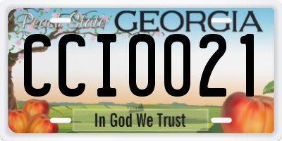 GA license plate CCI0021