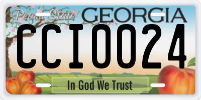 GA license plate CCI0024