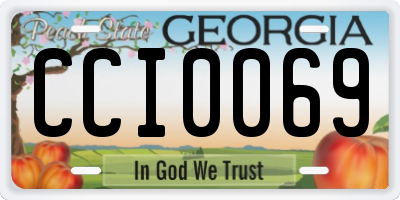 GA license plate CCI0069
