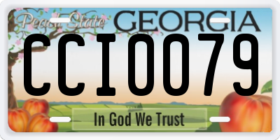 GA license plate CCI0079