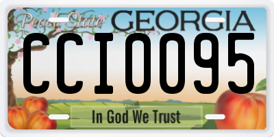GA license plate CCI0095