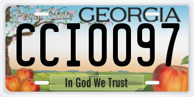 GA license plate CCI0097
