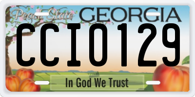 GA license plate CCI0129