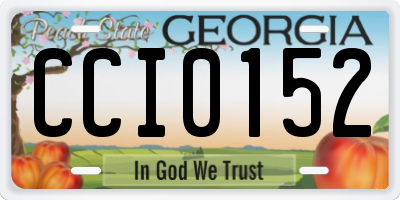 GA license plate CCI0152