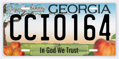 GA license plate CCI0164