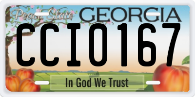 GA license plate CCI0167