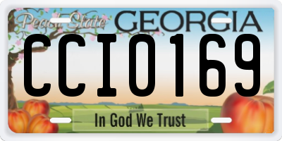 GA license plate CCI0169