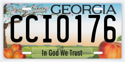 GA license plate CCI0176