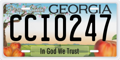 GA license plate CCI0247