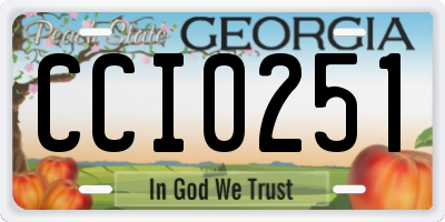 GA license plate CCI0251