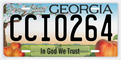 GA license plate CCI0264