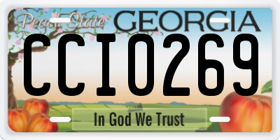 GA license plate CCI0269